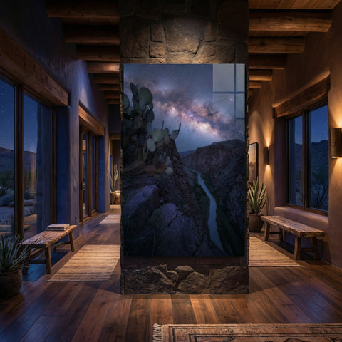 Milky Way Over River Road