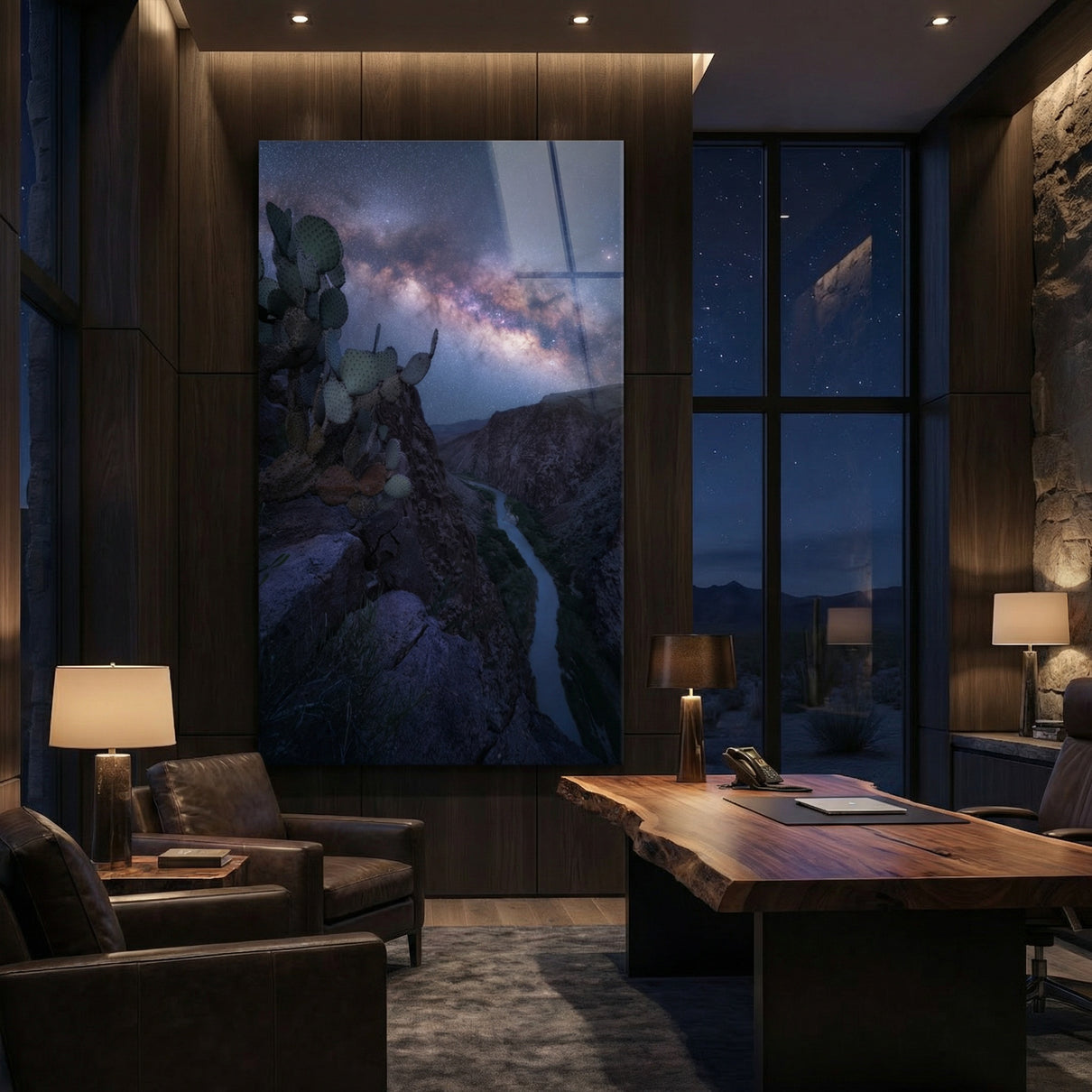 Milky Way Over River Road