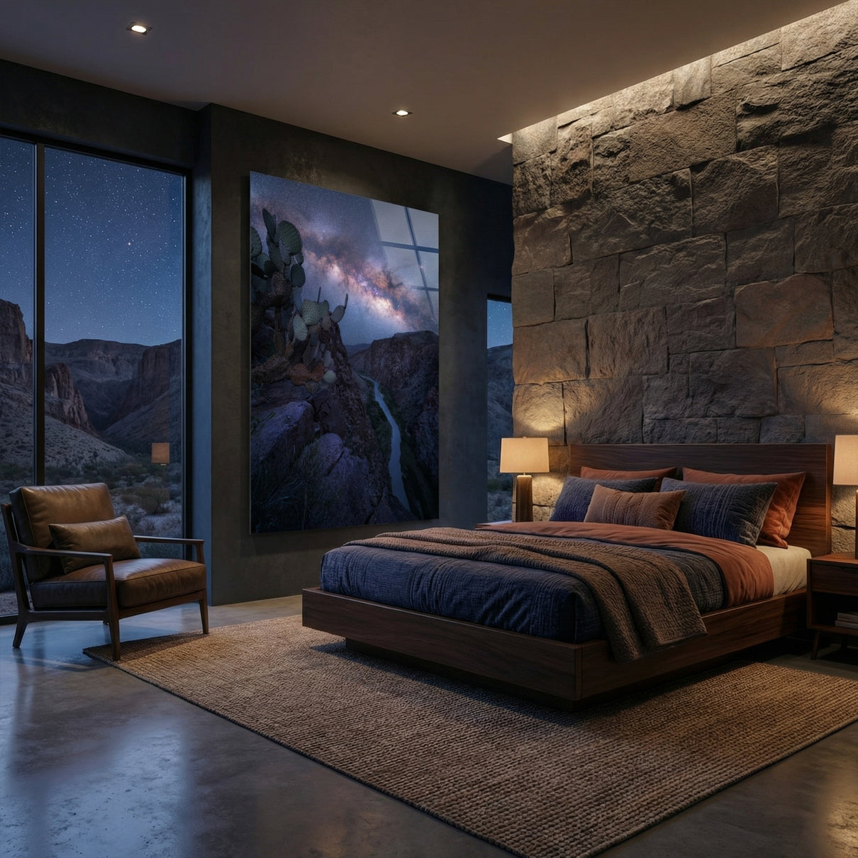 Milky Way Over River Road