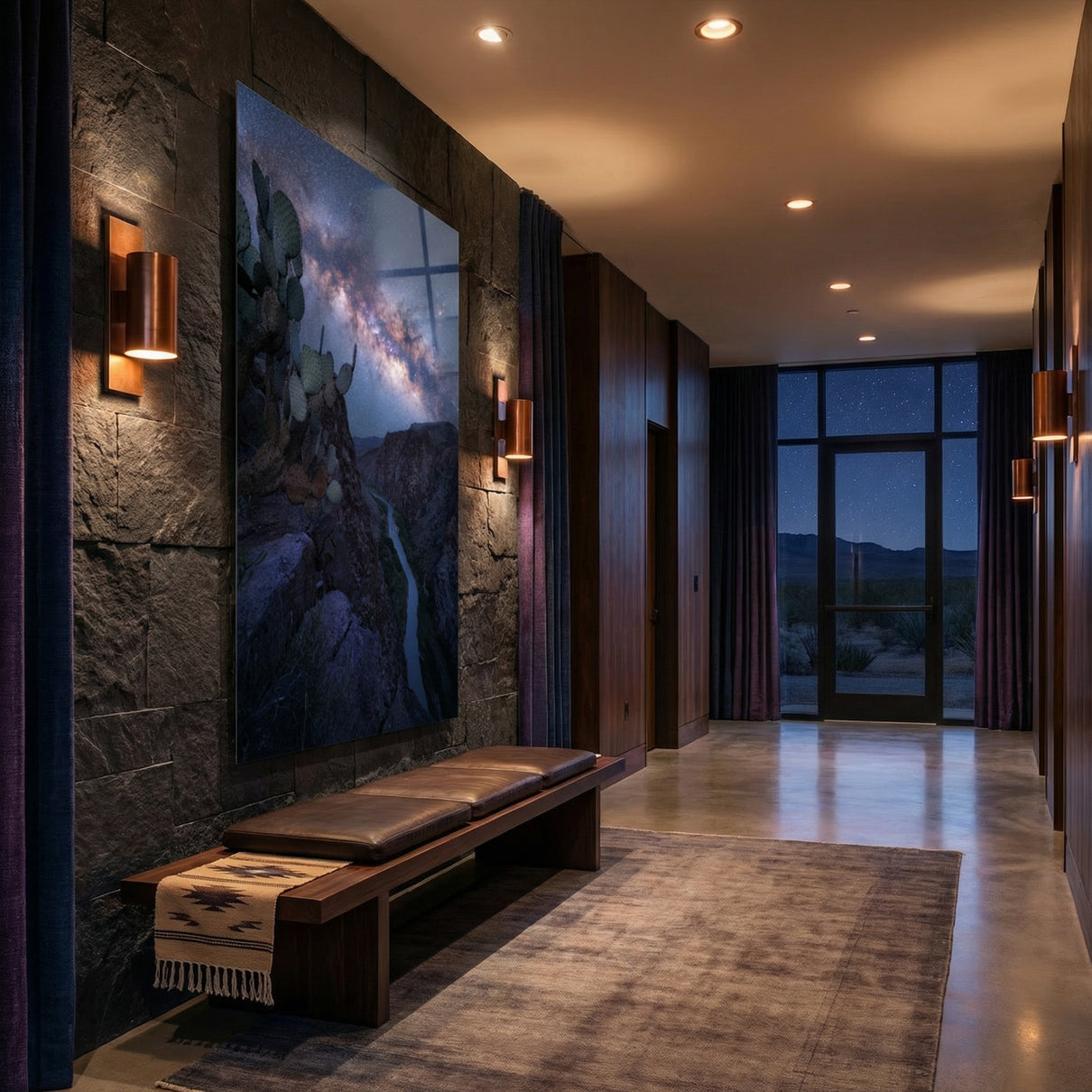 Milky Way Over River Road