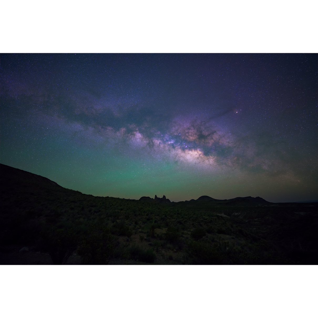 Mule Ears Under Airglow