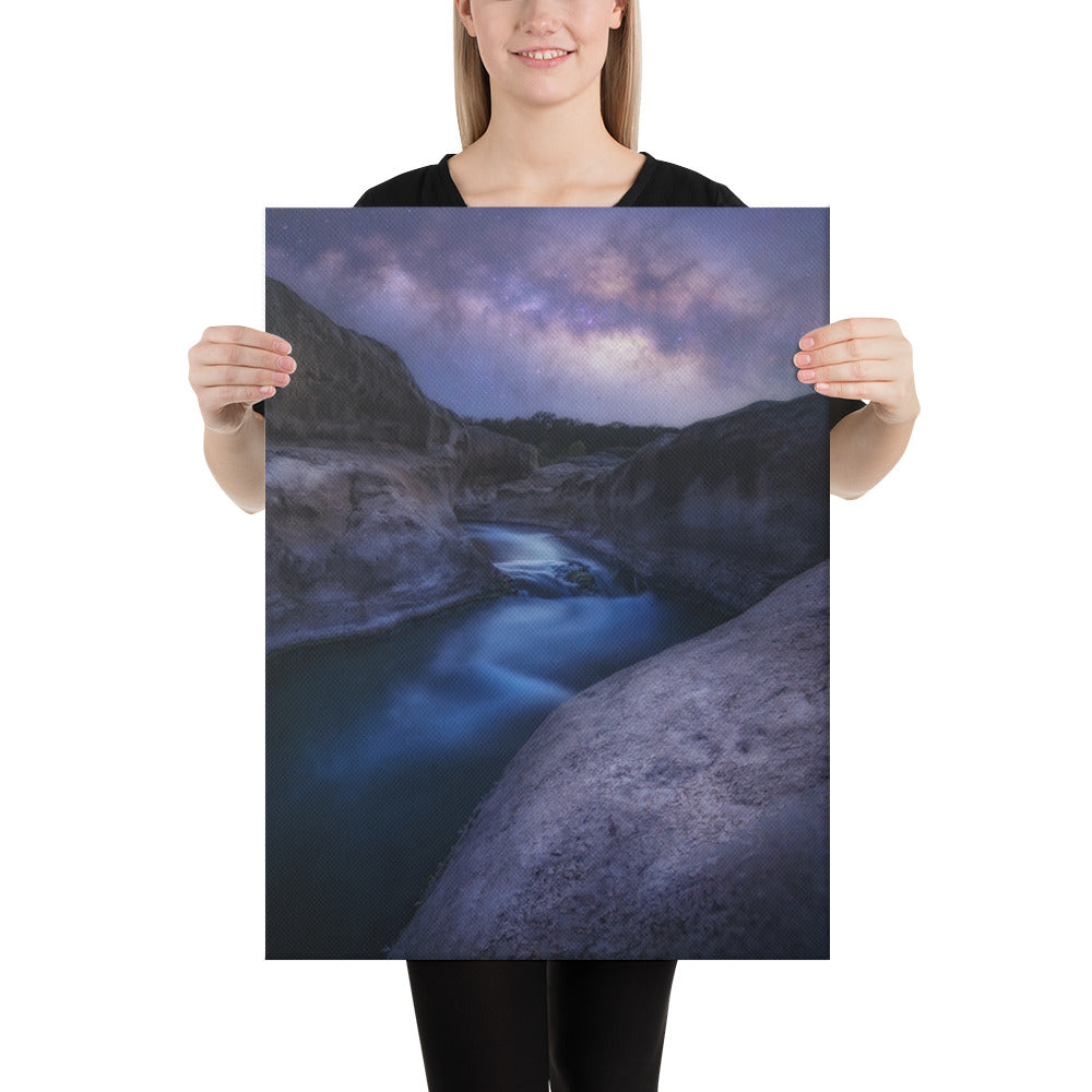 Pedernales Falls Nightscape Canvas