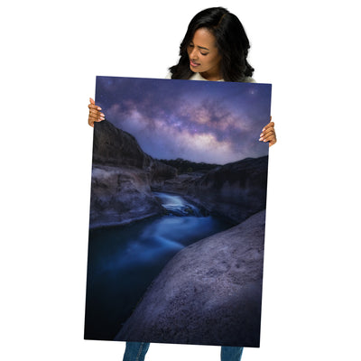 Pedernales Falls Nightscape Metal