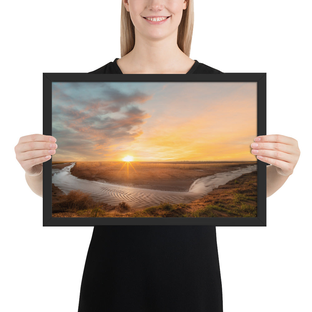 Slaton Texas River Framed Luster