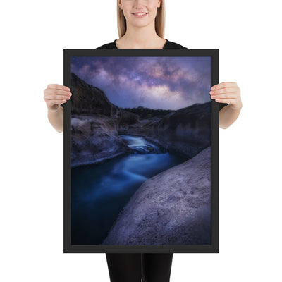 Pedernales Falls Nightscape Framed Luster