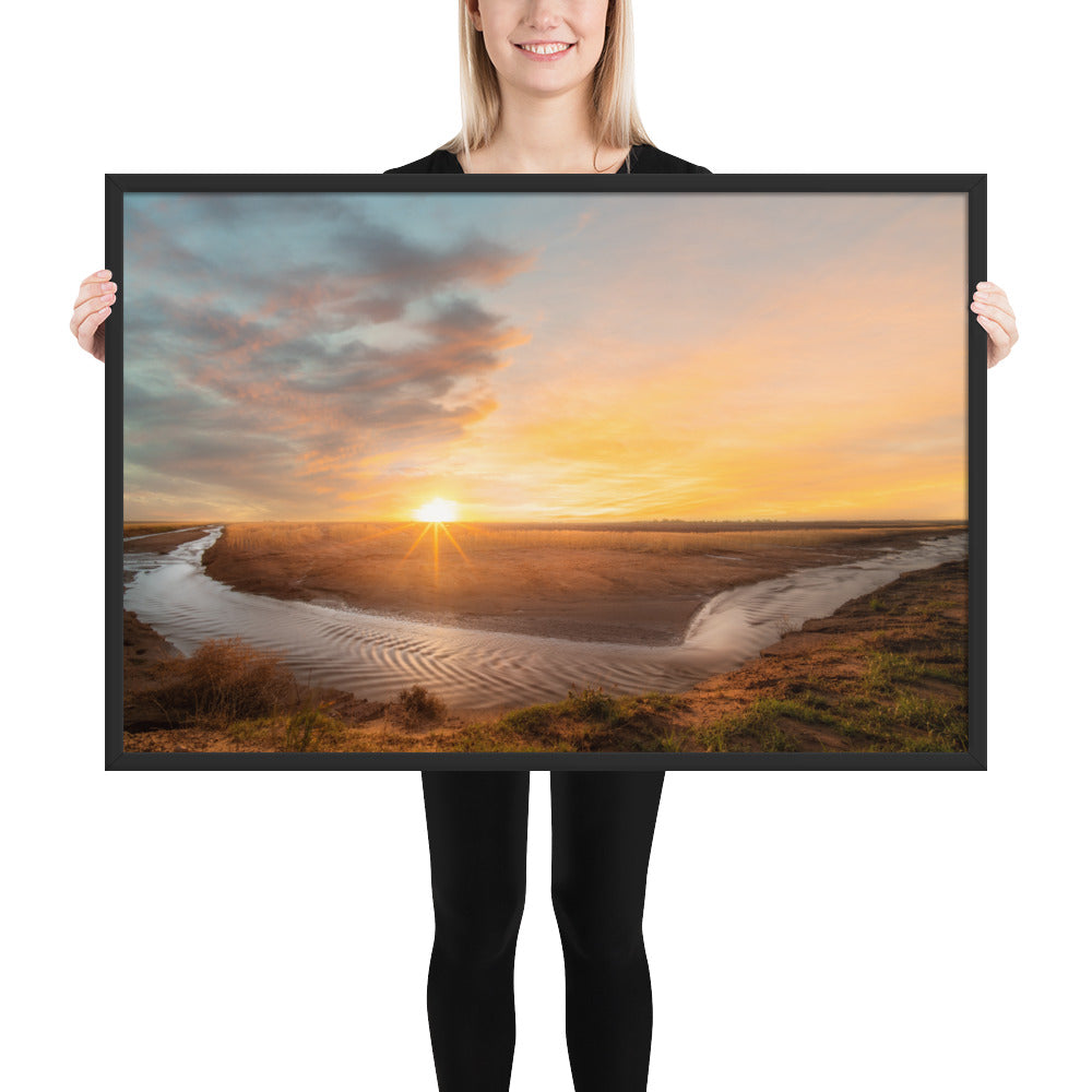 Slaton Texas River Framed Luster