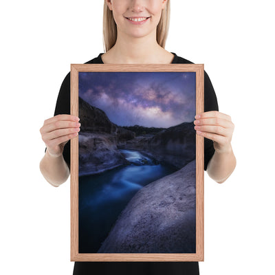 Pedernales Falls Nightscape Framed Luster
