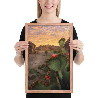 Big Bend Prickly Pear Framed Luster