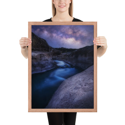 Pedernales Falls Nightscape Framed Luster