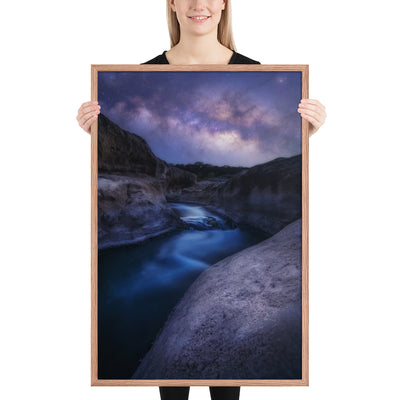 Pedernales Falls Nightscape Framed Luster