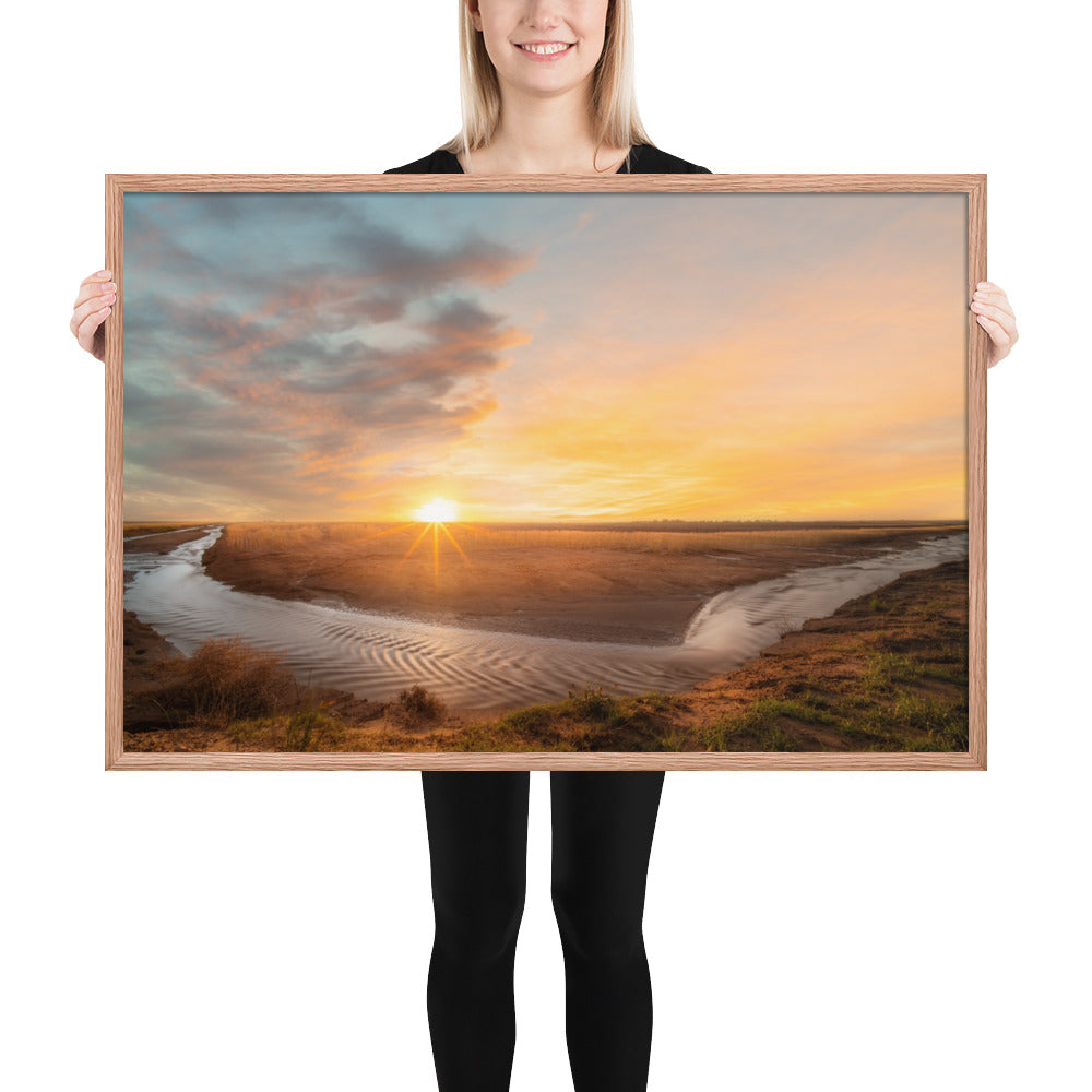 Slaton Texas River Framed Luster