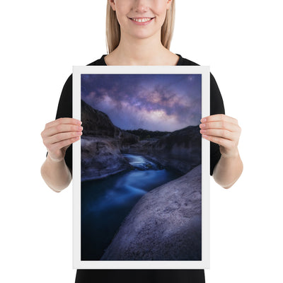 Pedernales Falls Nightscape Framed Luster