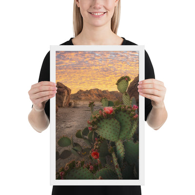 Big Bend Prickly Pear Framed Luster