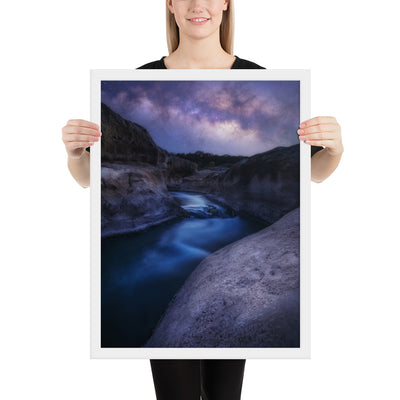 Pedernales Falls Nightscape Framed Luster