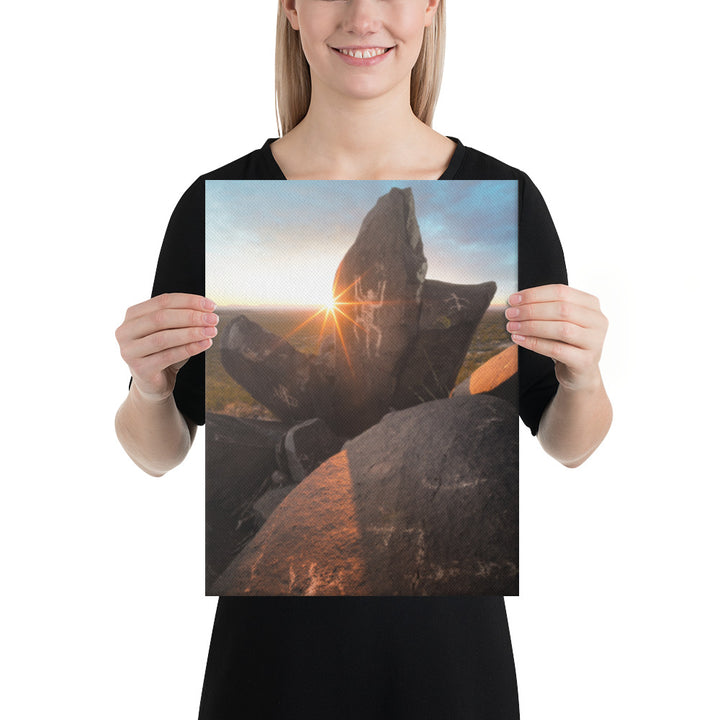 Petroglyphs Sunset Canvas
