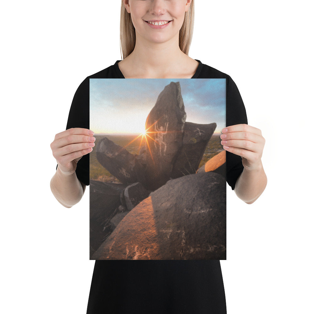 Petroglyphs Sunset Canvas