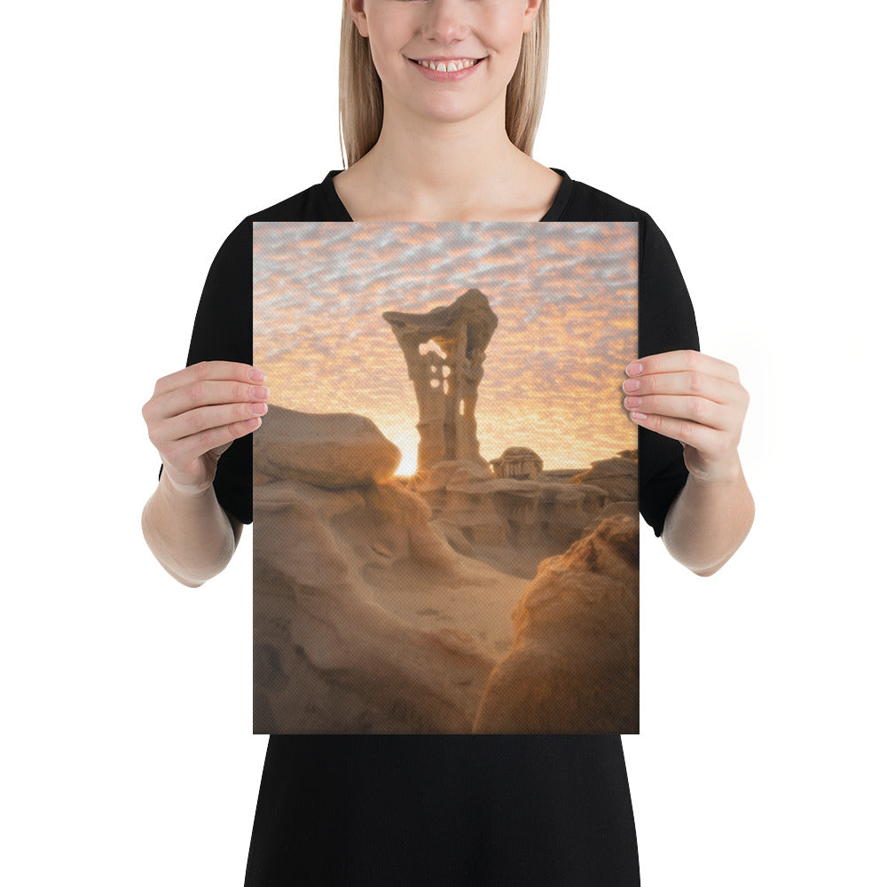 Alien Throne Sunset Canvas