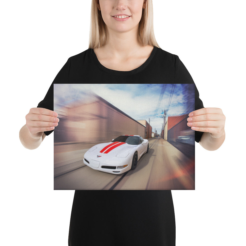 C5 Corvette Action Canvas