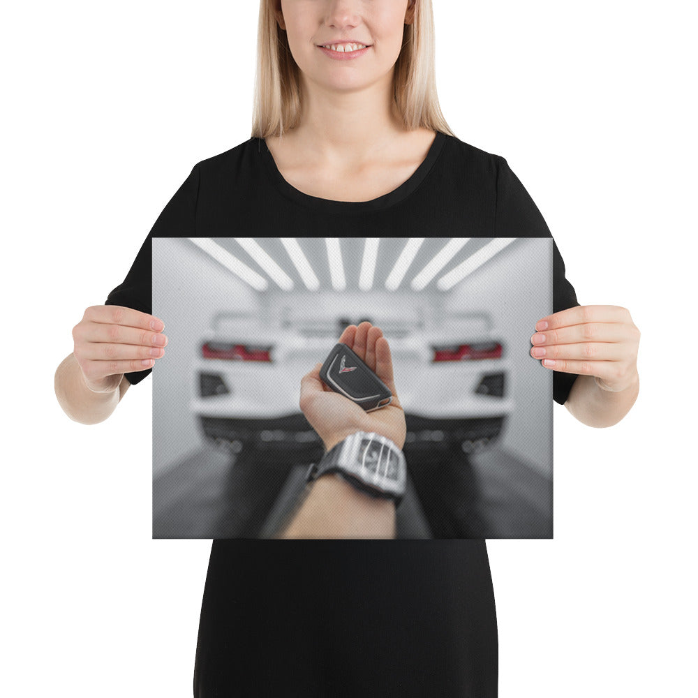 C8 Corvette Key Canvas