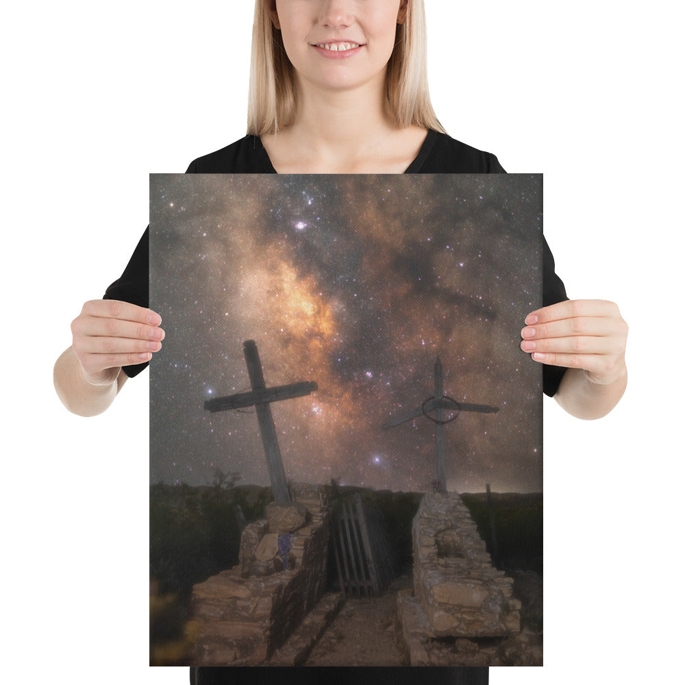 Terlingua Cemetery Milky Way Canvas