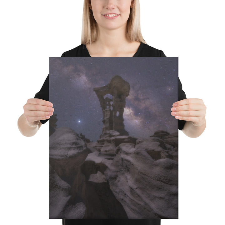Alien Throne Night Canvas