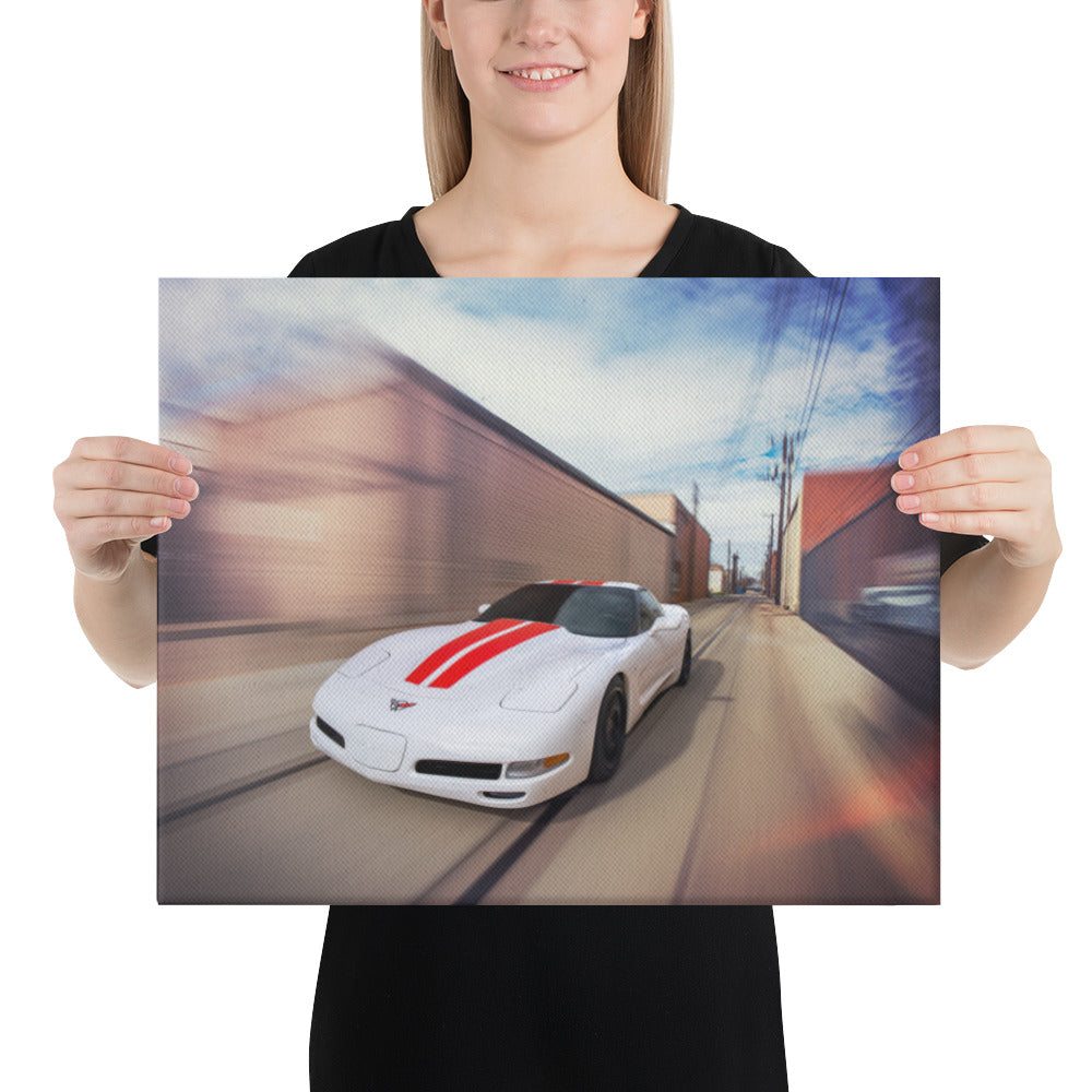 C5 Corvette Action Canvas