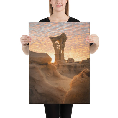 Alien Throne Sunset Canvas