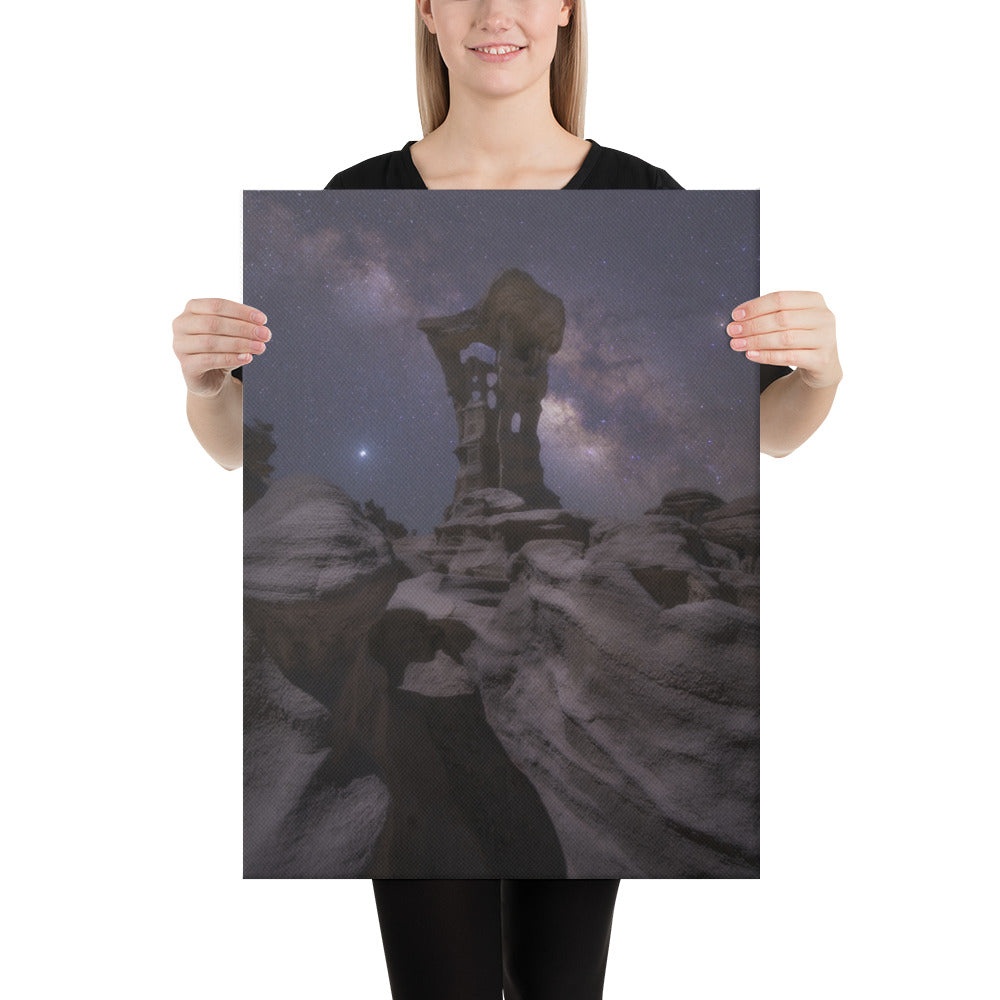 Alien Throne Night Canvas