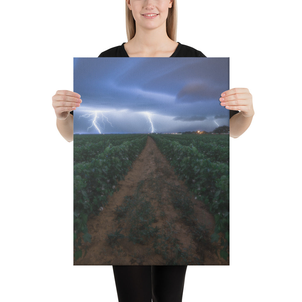 Cottonfield Lighting Storm Canvas