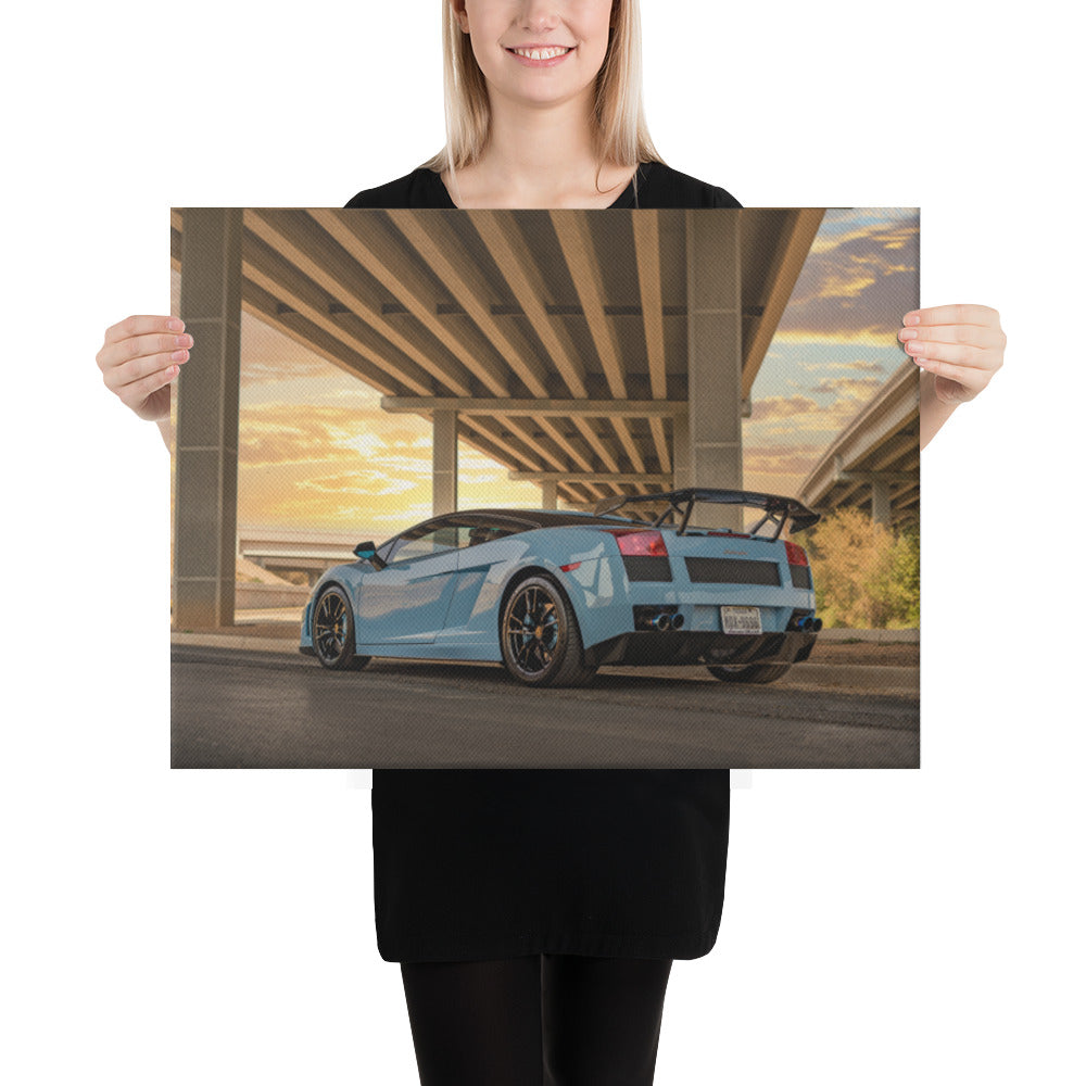 Lamborghini Gallardo Sunset Canvas
