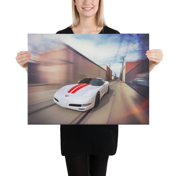 C5 Corvette Action Canvas