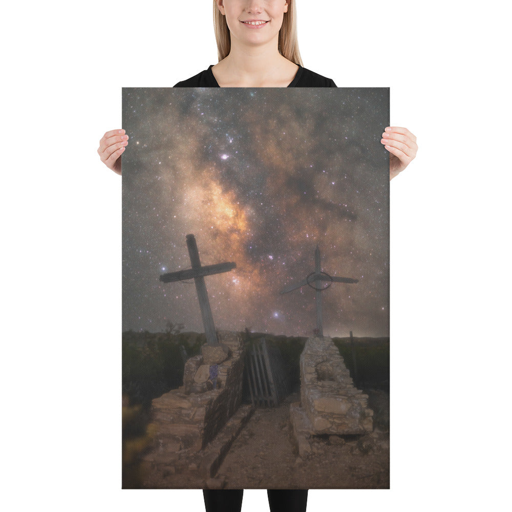 Terlingua Cemetery Milky Way Canvas