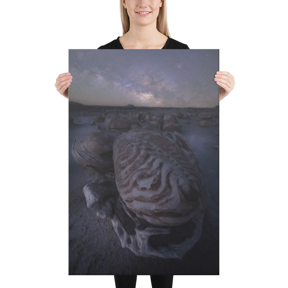 Bisti Cracked Eggs Night Canvas