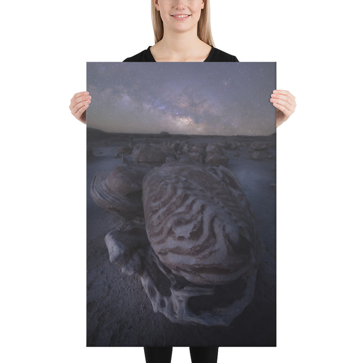 Bisti Cracked Eggs Night Canvas