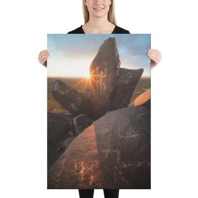 Petroglyphs Sunset Canvas