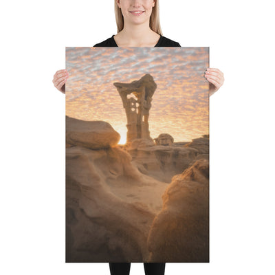 Alien Throne Sunset Canvas