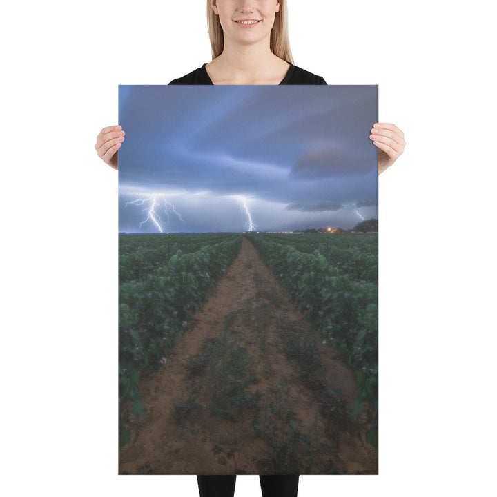 Cottonfield Lighting Storm Canvas
