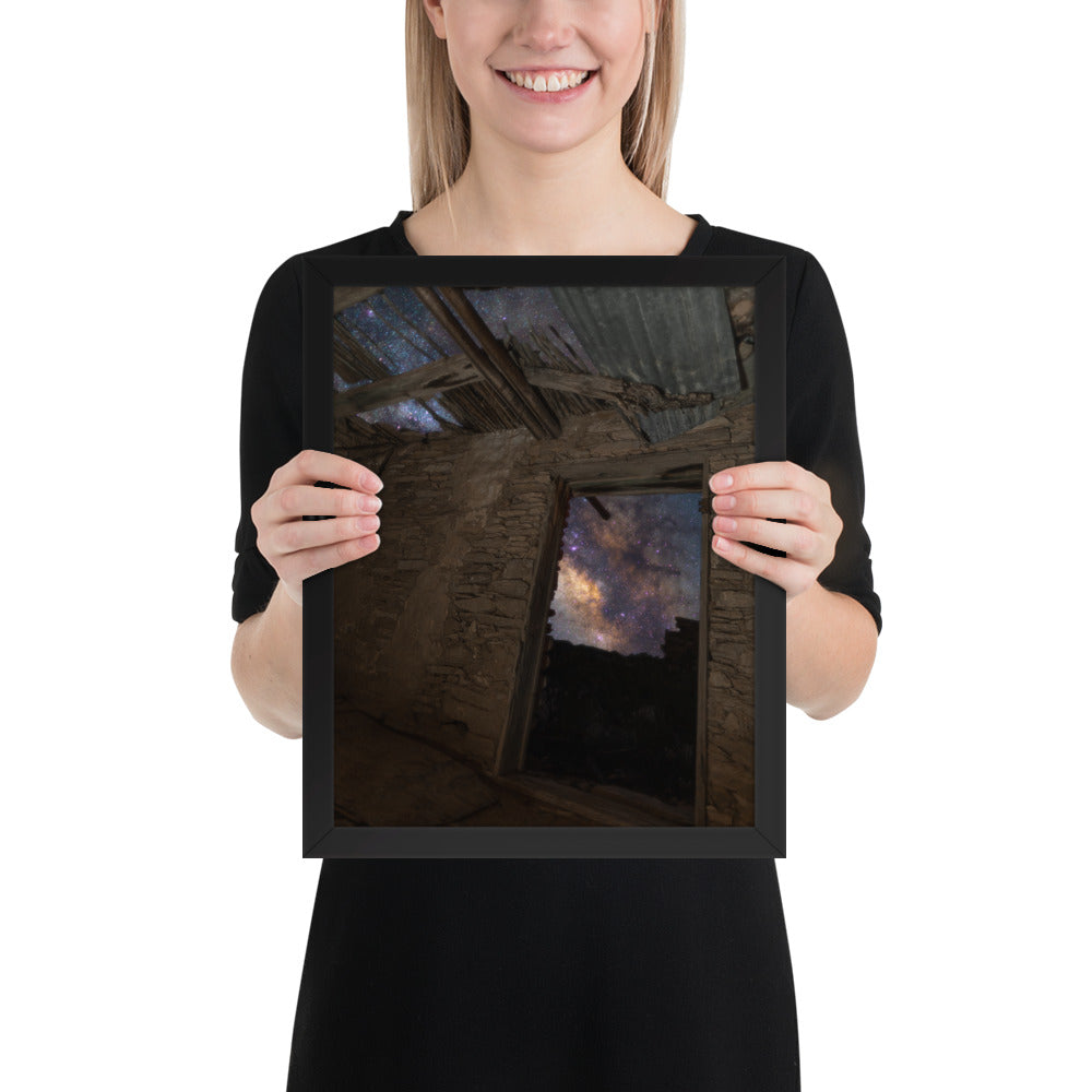 Terlingua Ruins Night Framed Matte