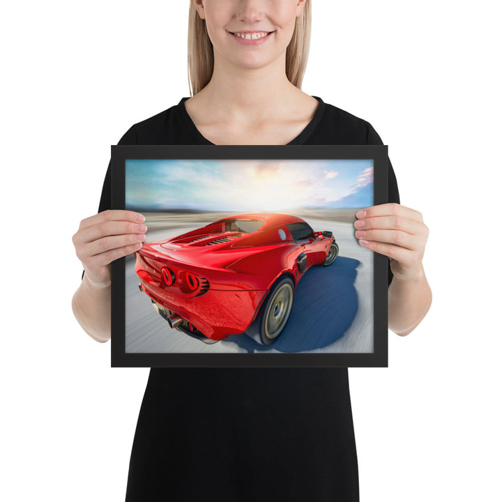 Lotus Elise Sunset Framed Matte