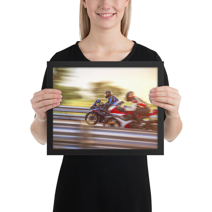 GSXR Drag Race Framed Matte