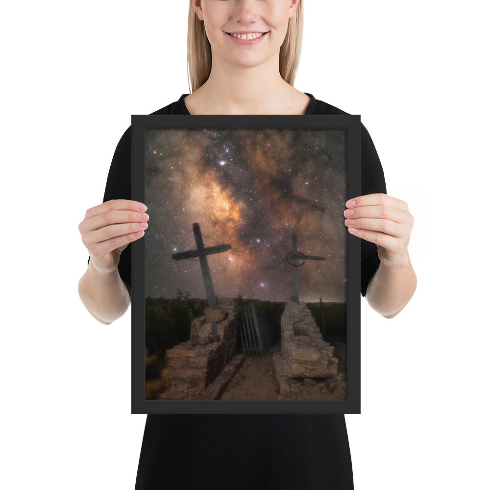 Terlingua Cemetery Milky Way Framed Matte
