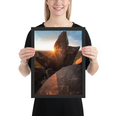 Petroglyphs Sunset Framed Matte