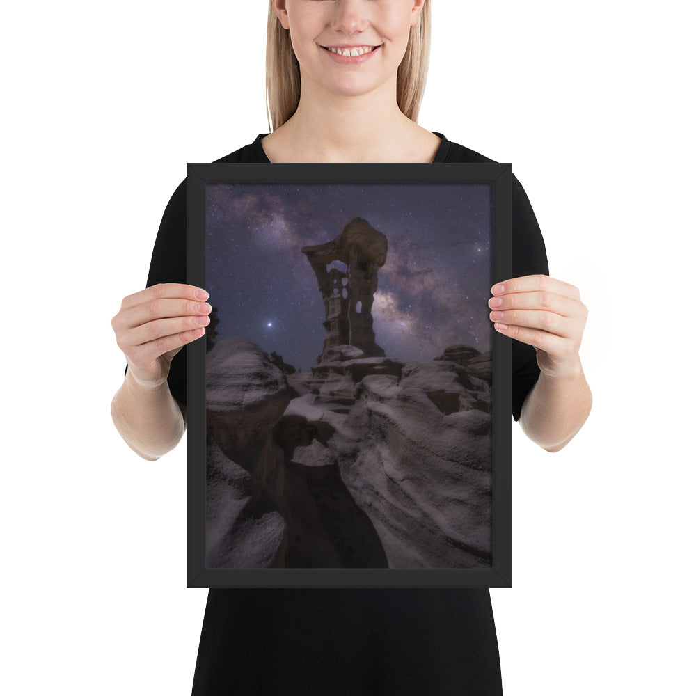 Alien Throne Night Framed Matte