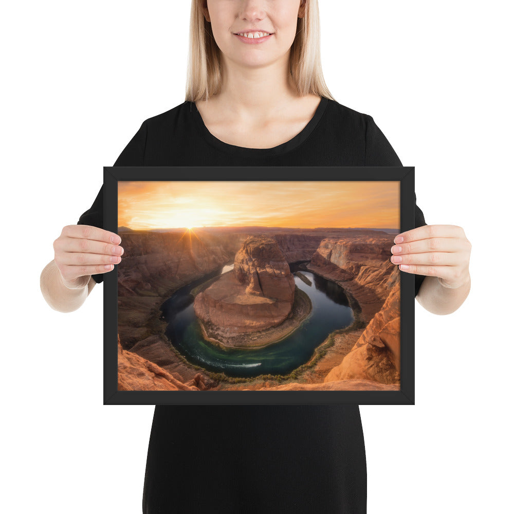 Horseshoe Bend Sunset Framed Matte