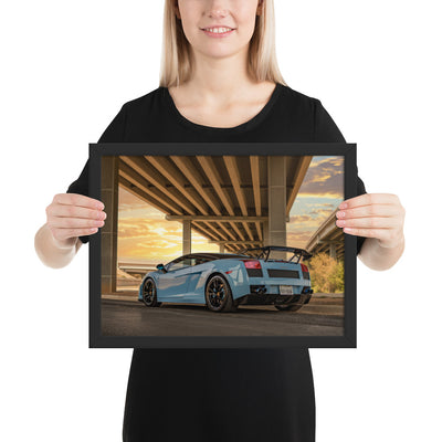 Lamborghini Gallardo Sunset Framed Matte