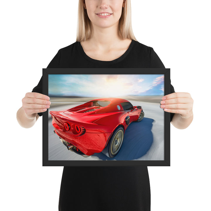 Lotus Elise Sunset Framed Matte