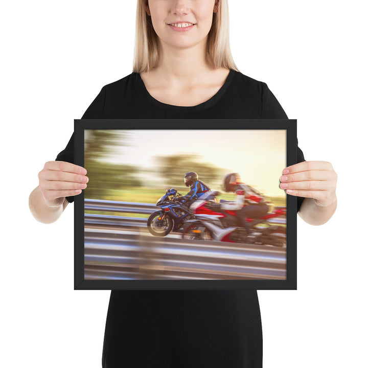 GSXR Drag Race Framed Matte