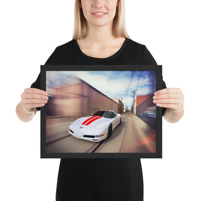 C5 Corvette Action Framed Matte