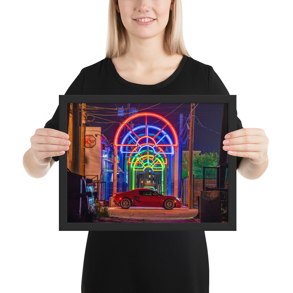 Lotus Elise Night Framed Matte