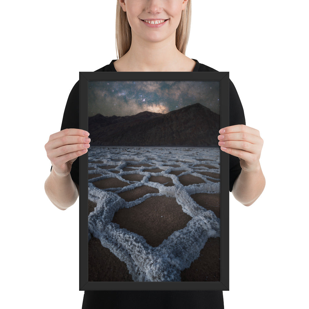 Badwater Basin Nightscape Framed Matte